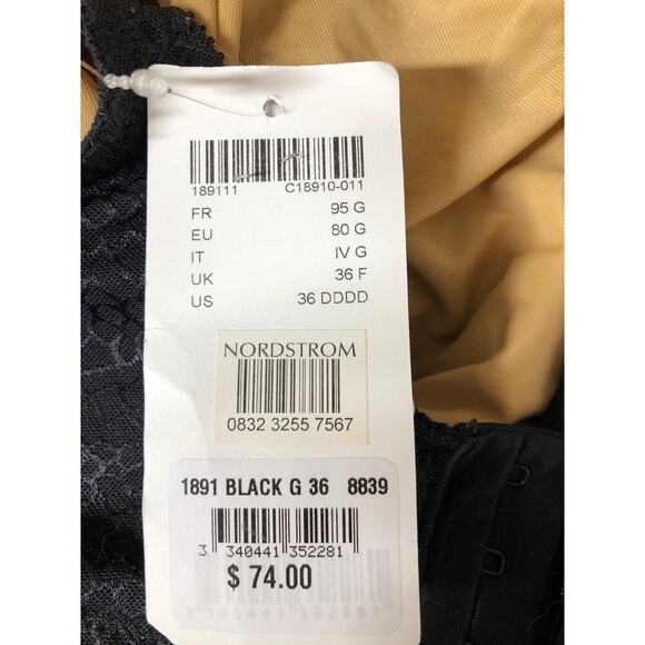 Chantelle Magnifique Bra Seamless Underwired Unlined Minimizer Black NWT 36DDDD - Picture 6 of 8